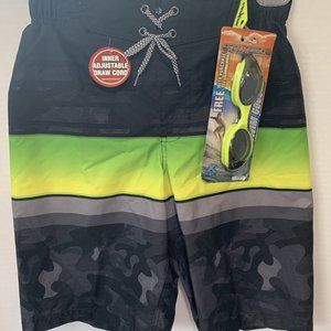 Boys Swim Trunks w/ Goggles NWT